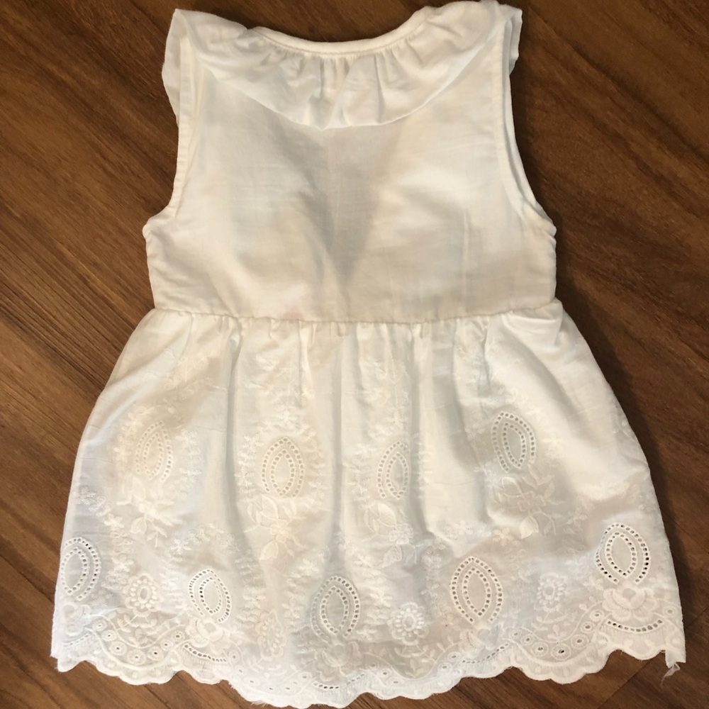 Girls white linen sun dress - size 3